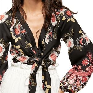 NWT Free People Run Free Print Shirt XS